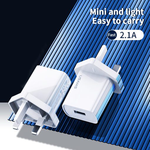 Usams Single USB Travel Wall Charger（UK） - Image 3