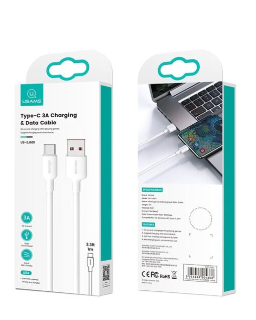 Usams Type-C 3A Charging & Data Cable For iPhone Fast Charge 2M / 3M