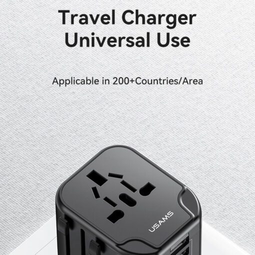 Usams Dual USB Universal Travel Charger (US/AU/EU/UK) - Image 2