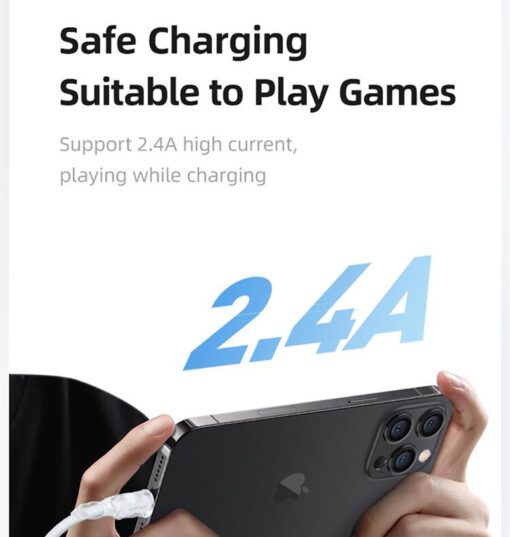 Usams Lightning Charging & Data Cable For iPhone Fast Charge 2M / 3M - Image 3