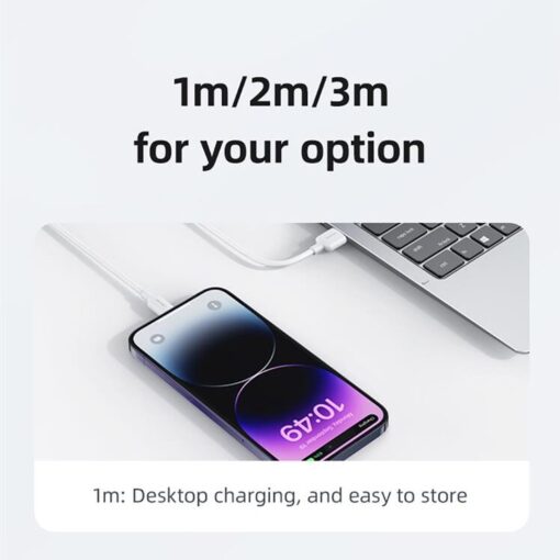 Usams Lightning Charging & Data Cable For iPhone Fast Charge 2M / 3M - Image 5