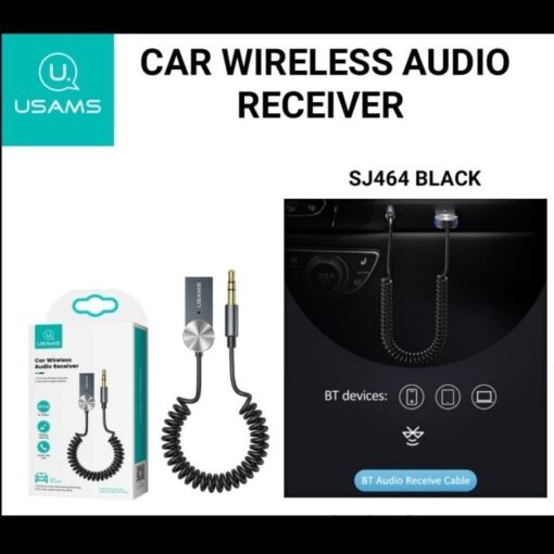 Usams Car Wireless Audio Receiver AUX to Bluetooth - Image 3