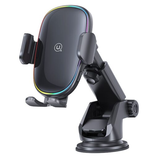 Usams 15W Wireless Charging Car Holder With Colorful Light - Image 3
