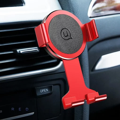 Usams Aluminum Rotatable Car Air Vent Phone Holder - Image 4
