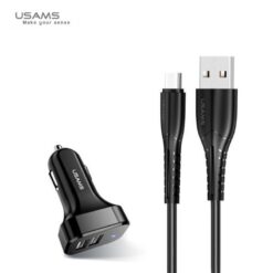 Usams Samsung / Huawei Car Charger with dual USB 2.1A port and Type C cable