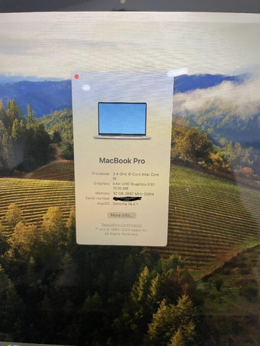 MacBook Pro A2141 2019 16" Core i9 32GB Ram 512GB SSD 60 Cycle Excellent Grade A - Image 9