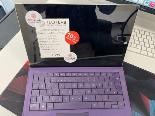 Microsoft Surface Pro 3 – Core i5 / 4GB / 128GB SSD – Grade A – Keyboard + Charger – Touchscreen - Image 2